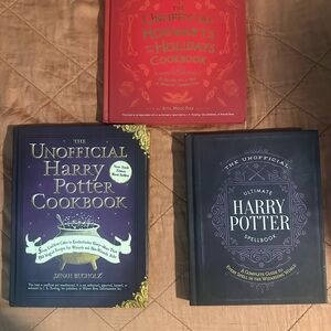 Two Harry Potter Cookbooks, and spell book NWOT